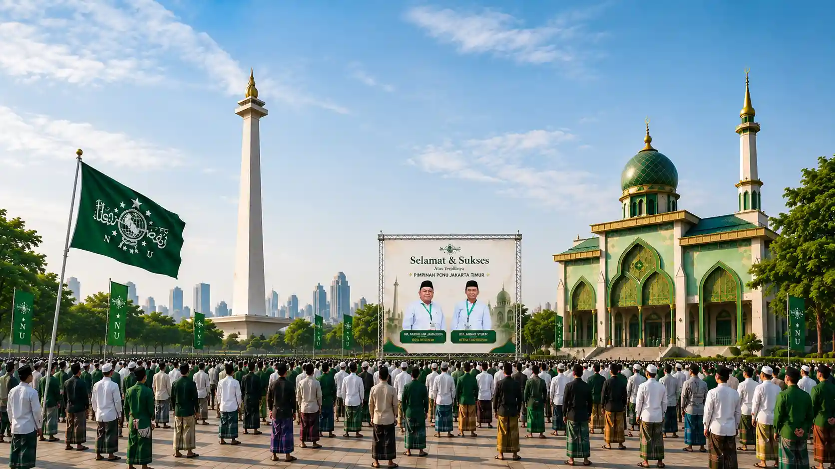 Kebersamaan pengurus dan warga PWNU Pengurus Wilayah Provinsi Dki Jakarta